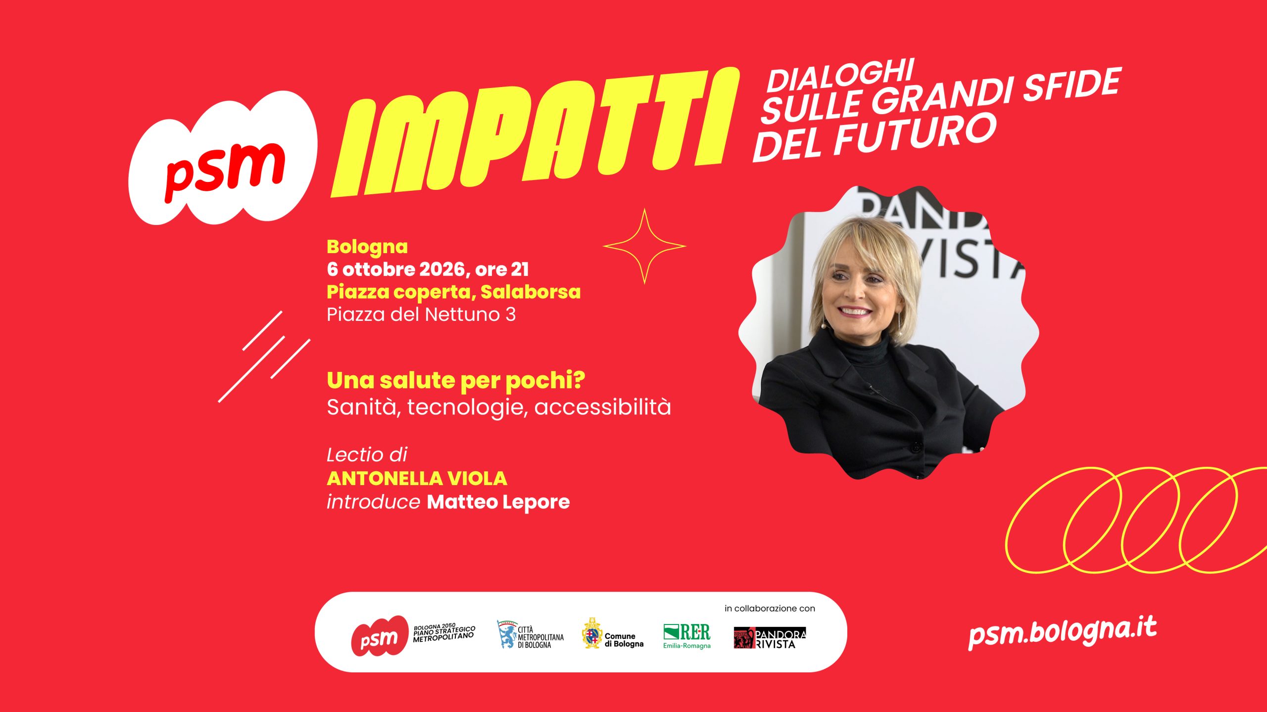 La locandina del primo incontro di Impatti con Antonella Viola